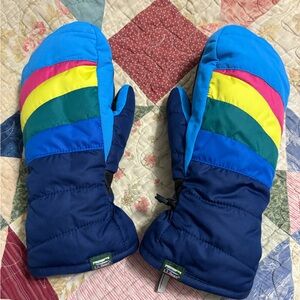 Kids rainbow mittens